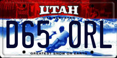 UT license plate D650RL