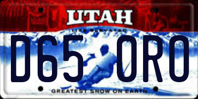 UT license plate D650RO