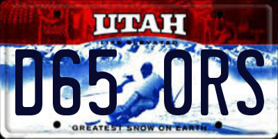UT license plate D650RS