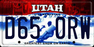UT license plate D650RW