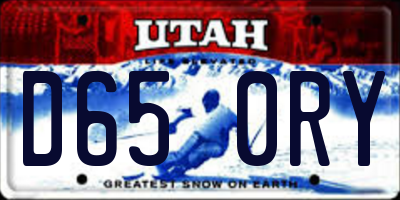 UT license plate D650RY