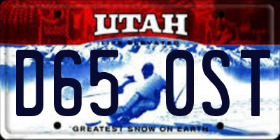 UT license plate D650ST