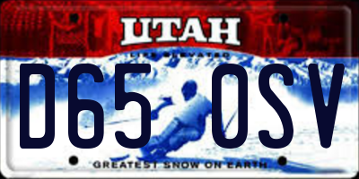 UT license plate D650SV