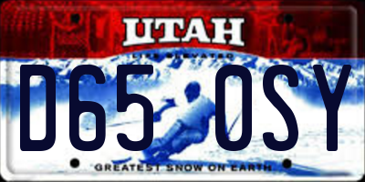 UT license plate D650SY