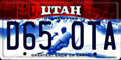 UT license plate D650TA