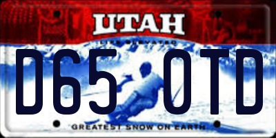 UT license plate D650TD
