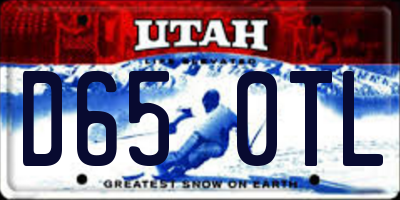 UT license plate D650TL