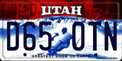 UT license plate D650TN