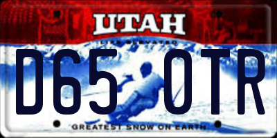 UT license plate D650TR