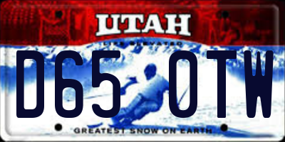 UT license plate D650TW