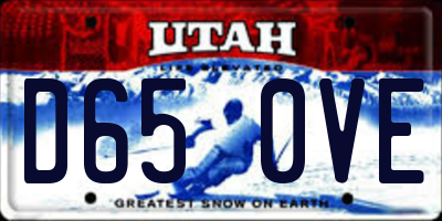 UT license plate D650VE