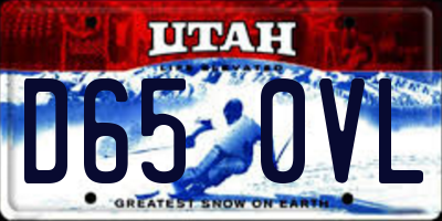 UT license plate D650VL