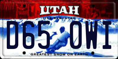 UT license plate D650WI