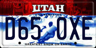 UT license plate D650XE