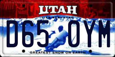 UT license plate D650YM
