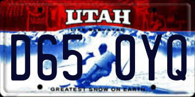 UT license plate D650YQ