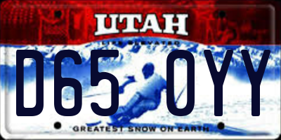 UT license plate D650YY