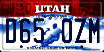 UT license plate D650ZM