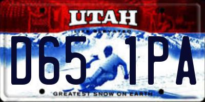 UT license plate D651PA