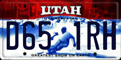 UT license plate D651RH