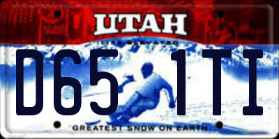 UT license plate D651TI
