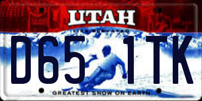 UT license plate D651TK