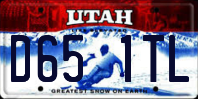 UT license plate D651TL