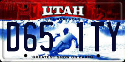UT license plate D651TY