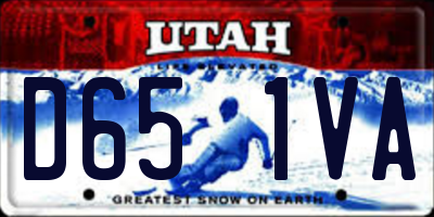 UT license plate D651VA