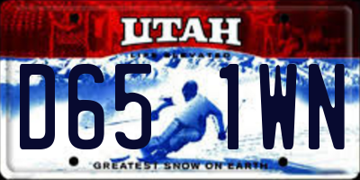 UT license plate D651WN