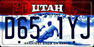 UT license plate D651YJ