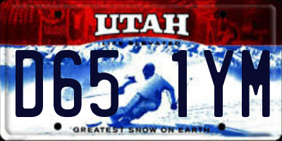 UT license plate D651YM