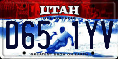 UT license plate D651YV