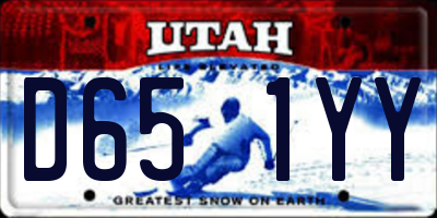 UT license plate D651YY