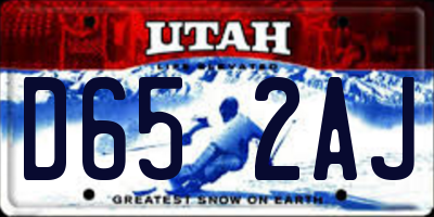 UT license plate D652AJ