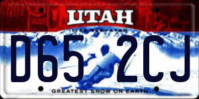 UT license plate D652CJ