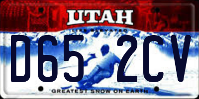 UT license plate D652CV