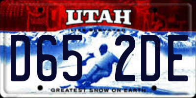 UT license plate D652DE