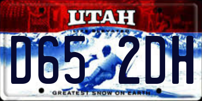UT license plate D652DH
