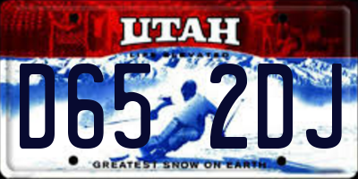 UT license plate D652DJ