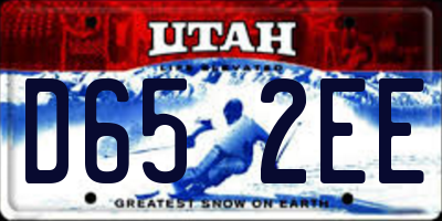 UT license plate D652EE