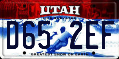 UT license plate D652EF