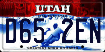 UT license plate D652EN