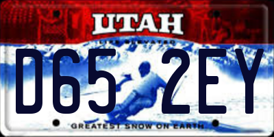 UT license plate D652EY