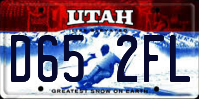 UT license plate D652FL