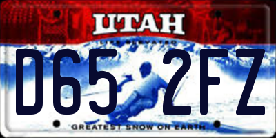 UT license plate D652FZ