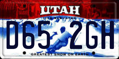 UT license plate D652GH