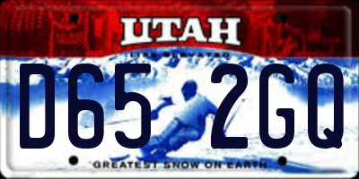 UT license plate D652GQ