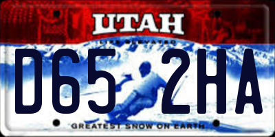 UT license plate D652HA