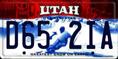 UT license plate D652IA